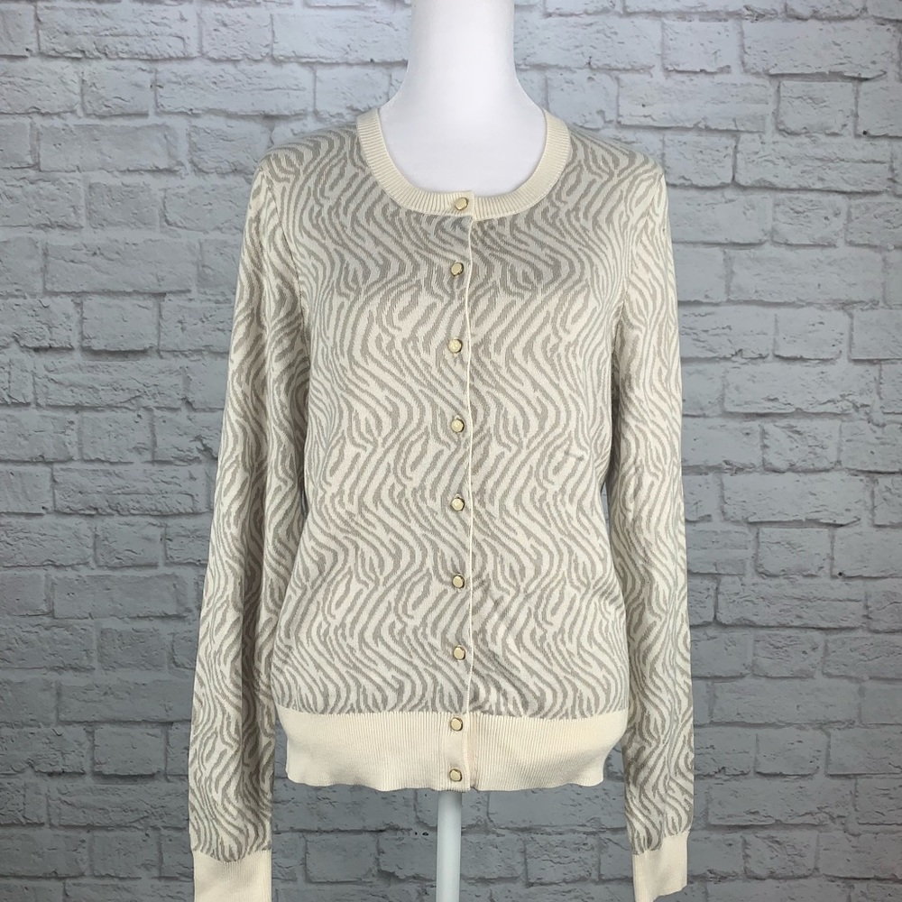 NWT Banana Republic Zebra Print Cardigan Size M